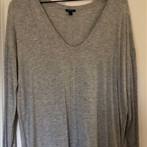 Express Heather Gray Long Sleeve Top